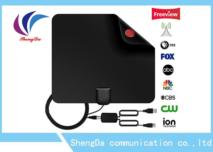Antena de TV interior plana de Digitaces, alta antena de TV de la definición de la frecuencia ultraelevada/del VHF con el amplificador proveedor